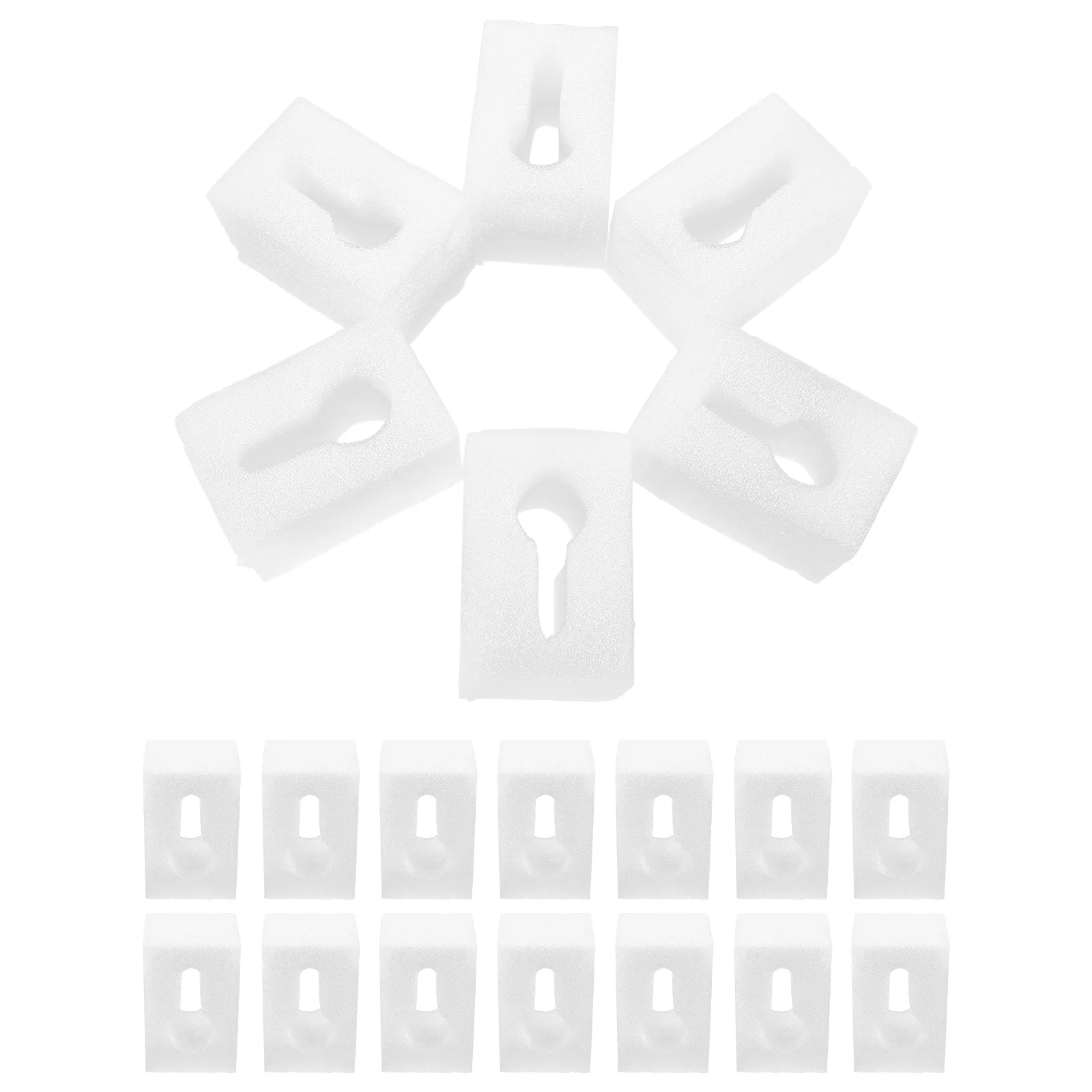 Almohadillas de protección de esquina de algodón perlado, cubiertas de bomba de botella de espuma suave para embalaje de envío, transporte ligero y reutilizable, 20 piezas