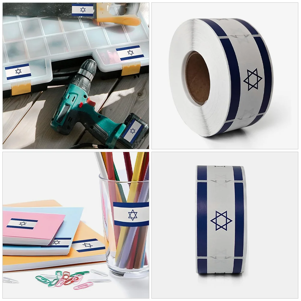 Israël Stickers Vlag DIY Planner Taggies voor waterflessen Scrapbook Accessoires Toegepaste zelfklevende stickers Esthetische laptop