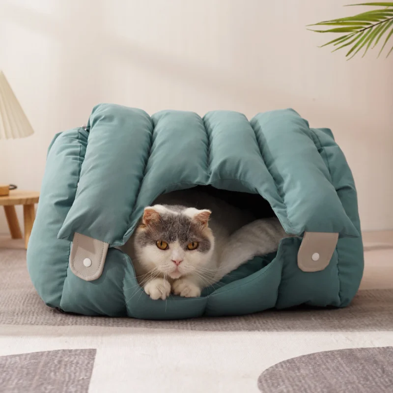 

Arch Cat Nest Winter Warm General Non-stick Cat Bed Baby Cat Sofa Sleeping Semi-enclosed Winter Cat House Dog Sleep