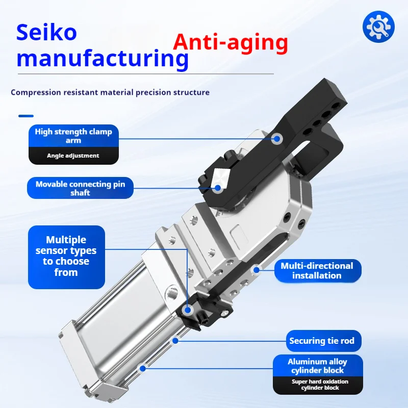 Power Clamp cylinder Pneumatic Cylinder JCK40/50/63/80/90/105/135 Welding clamping cylinder small pneumatic high thrust