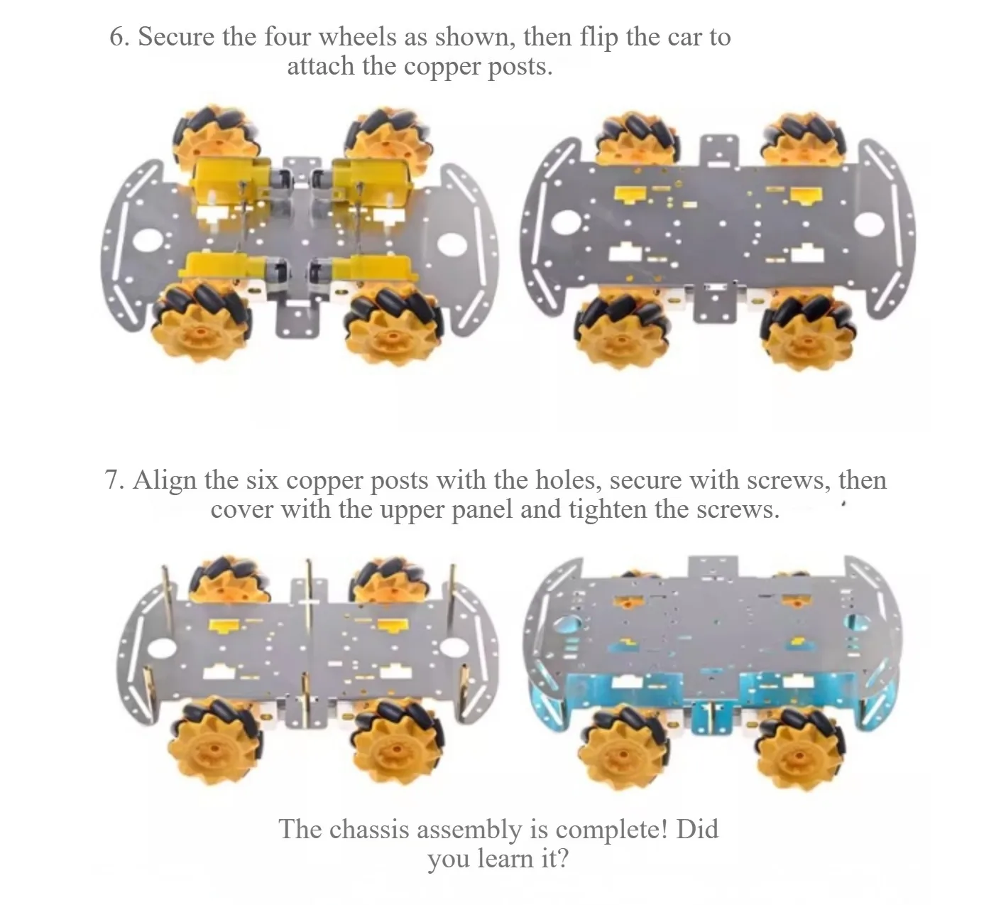 For Mecanum Wheel Aluminum Alloy Chassis For 4wd Robot Car Frame DIY Smart Obstacle Detection Vehicle For Platform Kit