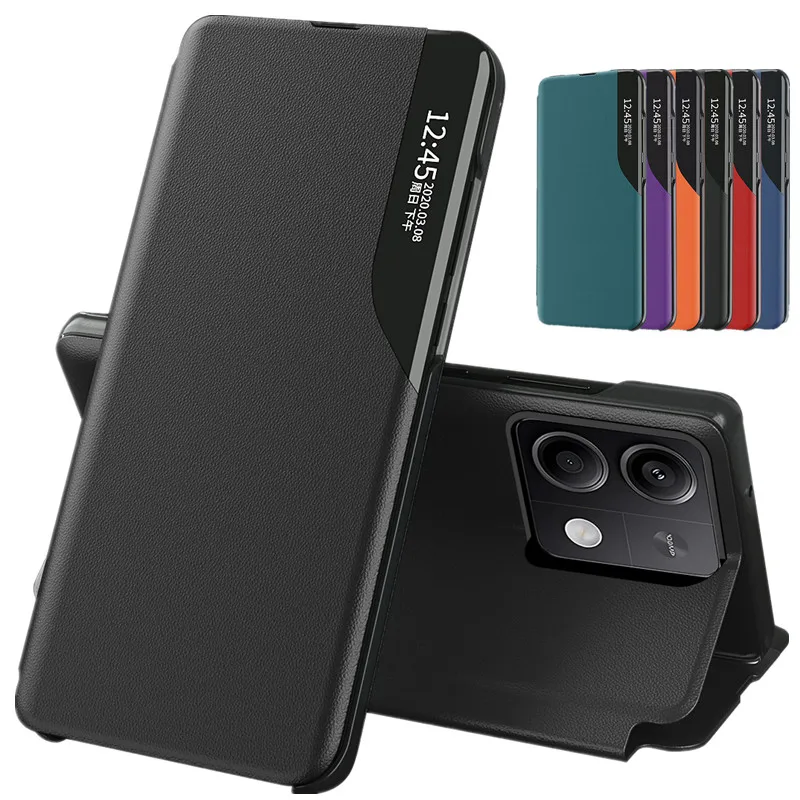 Coque de téléphone à rabat magnétique pour fenêtre, support de couverture en cuir, coque anti-chute, Xiaomi 14T Pro 5G 14 13T 13 Pro