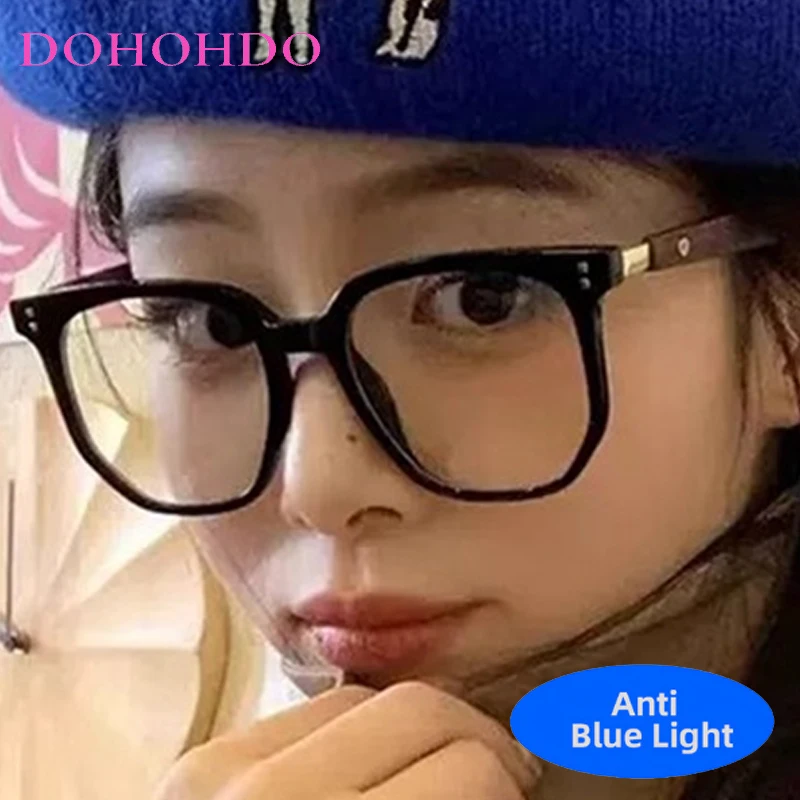 

Fashion Retro Wood Grain Anti Blue Light Reading Glasses For Women Men Square Frame Computer For Office Work Optical Eyeglasses