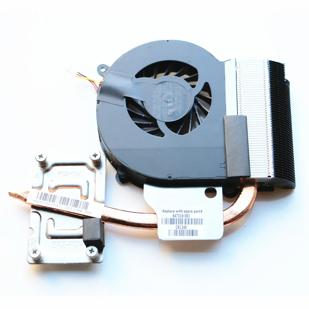 647316-001 Voor Hp CQ43 CQ57 CQ57-210US Cpu Koelventilator Met Heatsink