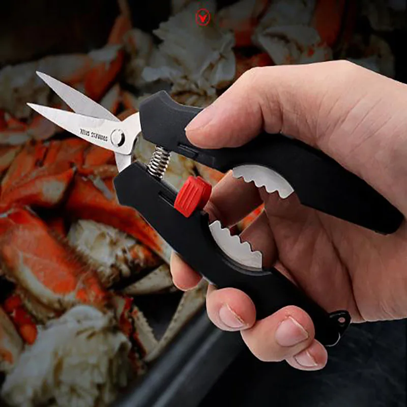 Lobster Scissors Multi Use Seafood Tool Kitchen Crab Shrimp Prawn Shell Peeler