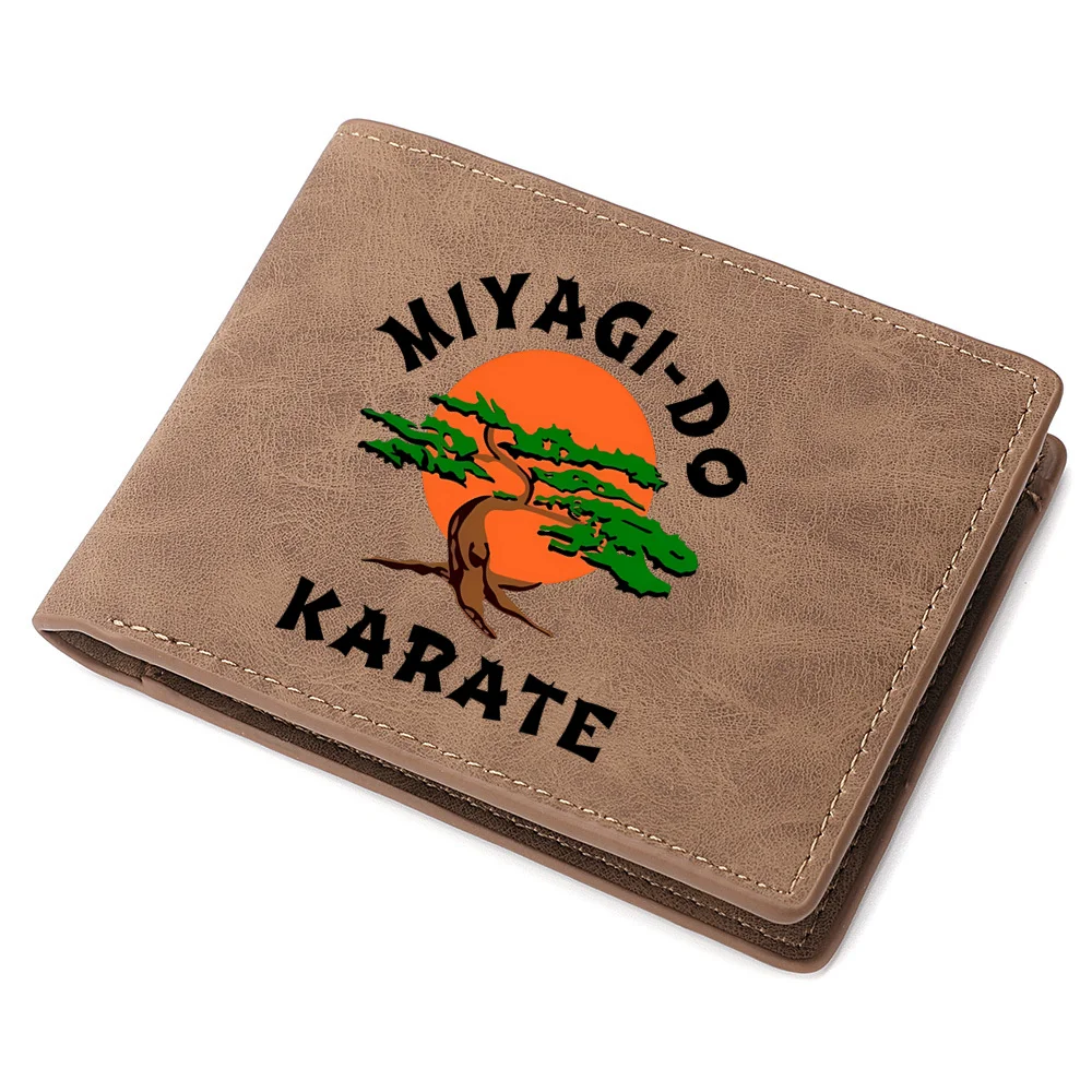 Cobra Kai-cartera de cuero plegable para hombre, tarjetero con cremallera, ideal para tarjetas de identificación y de crédito, novedad de 2024