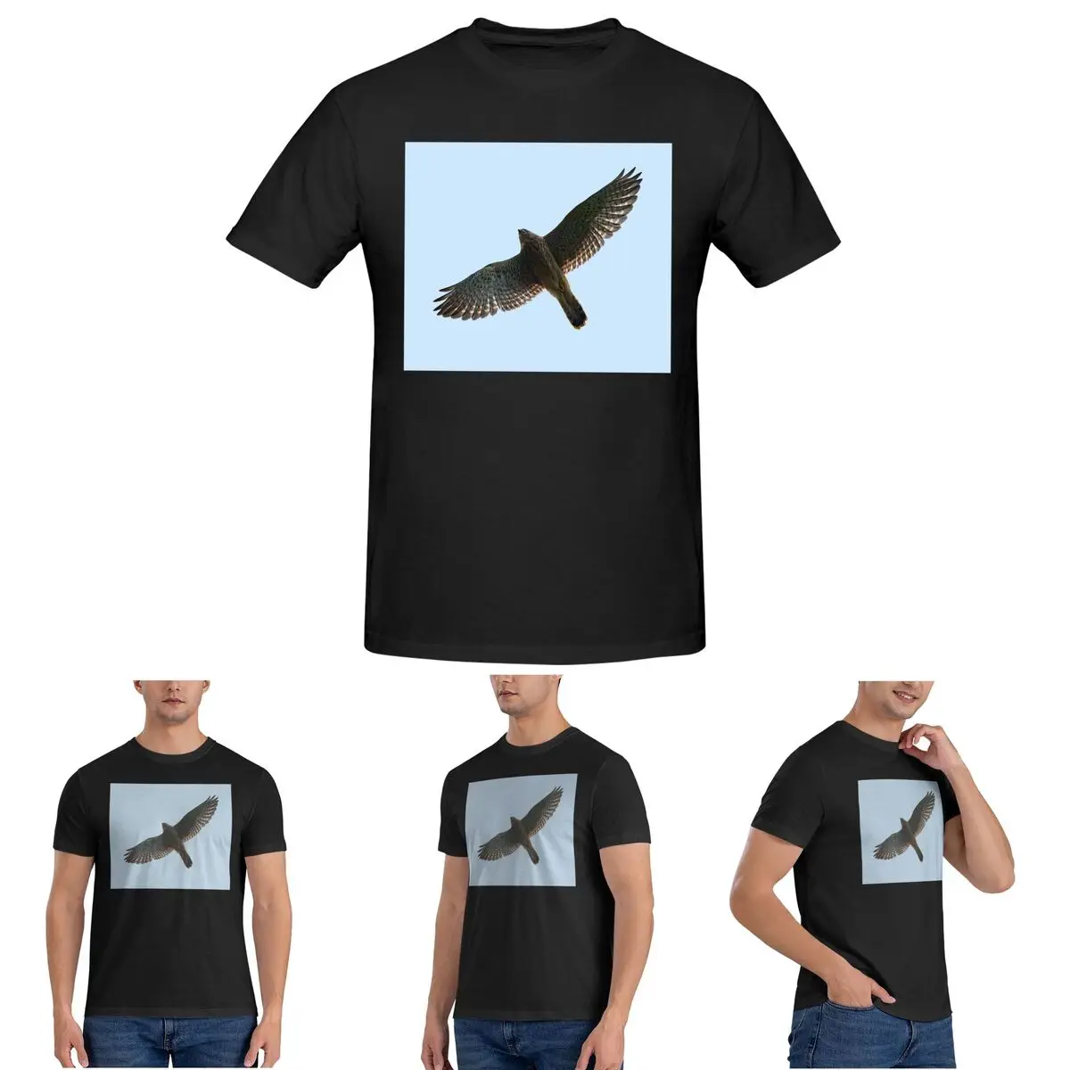 

On The Fly. Common Kestrel T-Shirt for Men Cotton Plus Size T Shirts Men's Short Sleeve O-Neck Summer Clothes Tops S-6XL