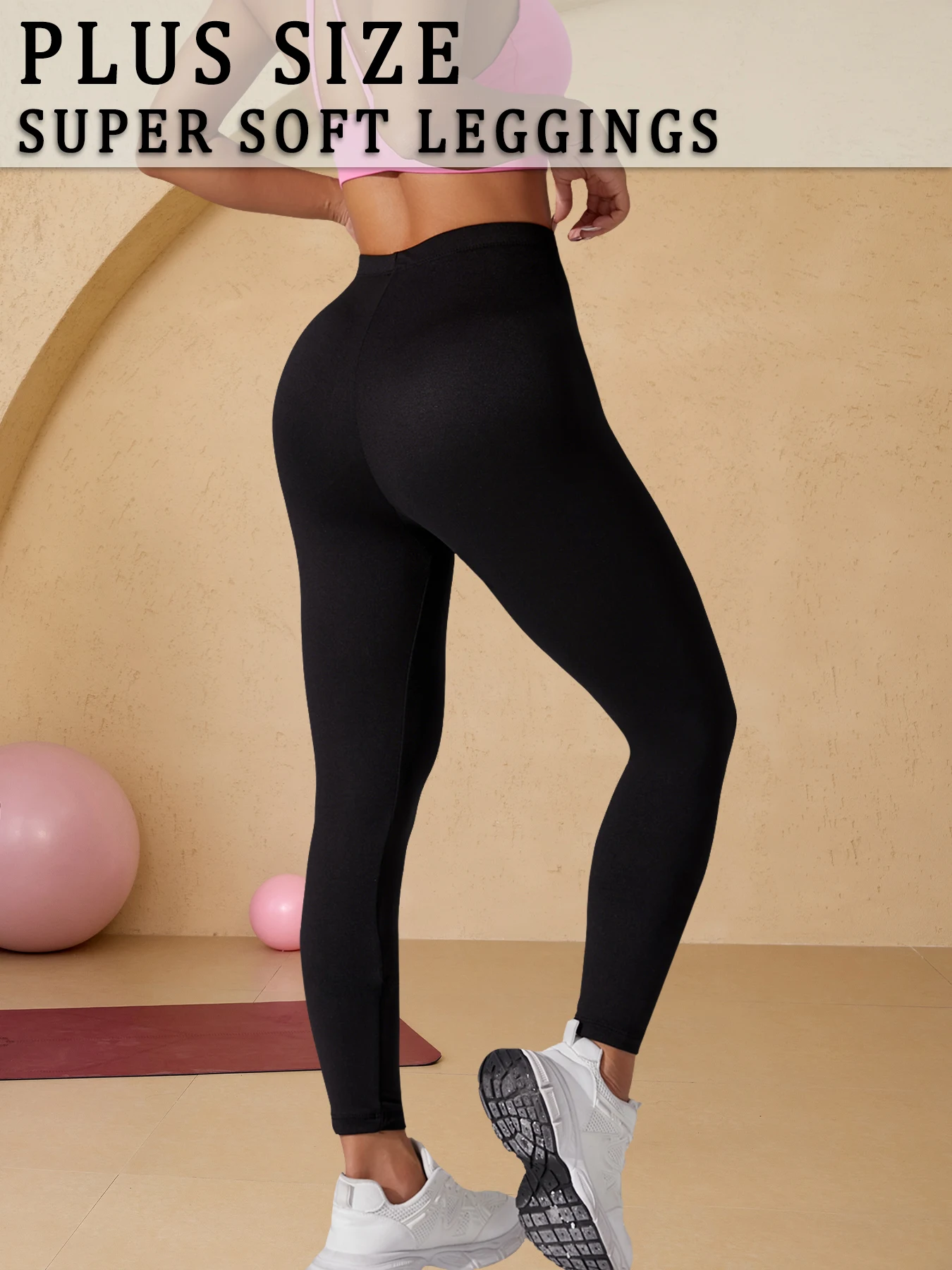 

Plus Size 5 Pack Super Soft Sport Leggings For Women No See Through Workout Running Yoga Athletic Leggings RUNNING