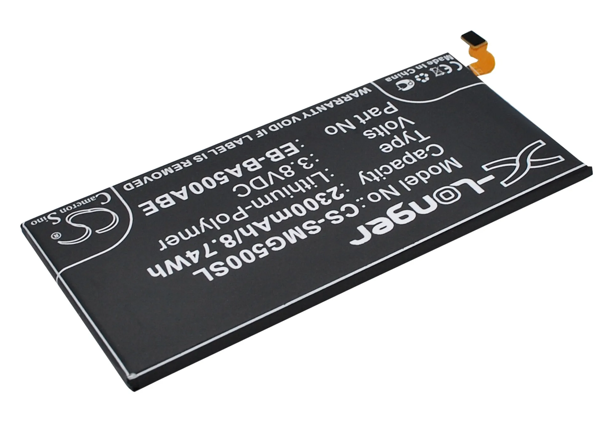 Batería de repuesto de 2300mAh EB-BA500ABE para Samsung Galaxy A5 SM-A5000 A500F A500G A500H A500K A500L A500M A500S A500X A500Y