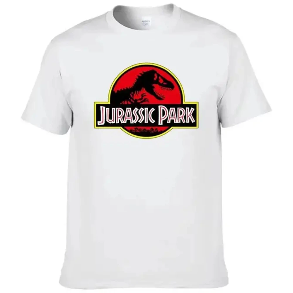 Jurassic Park HOT SALE Men Pure Cotton Printed T-Shirt Casual Funny Tops Jurassic World Tees Short Sleeve Cool Tshirt 72806