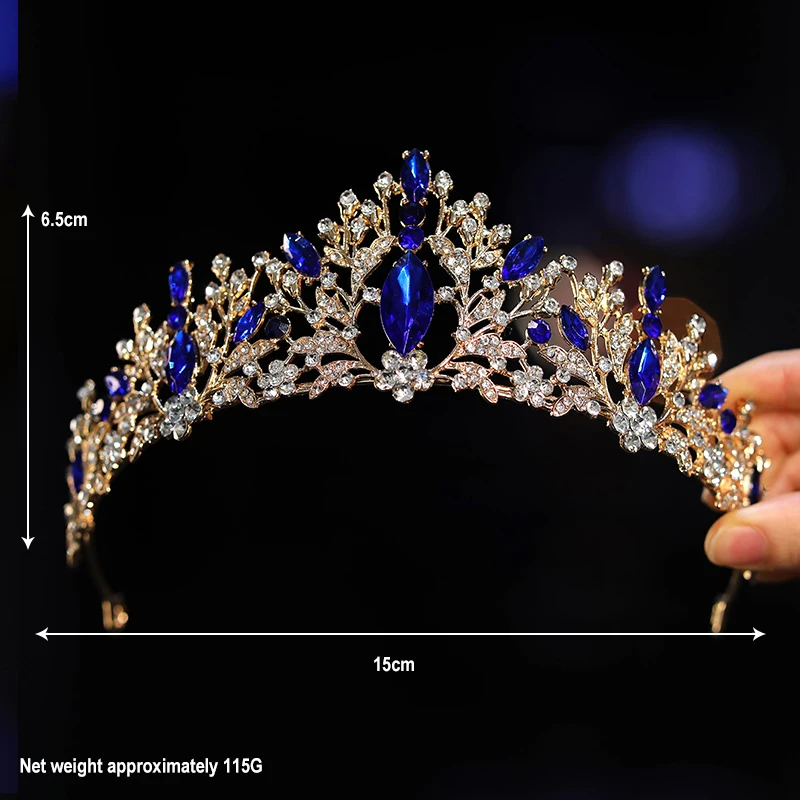 Свадебные головные уборы Itacazzo, женская модная диадема синего цвета, Тиары на день рождения