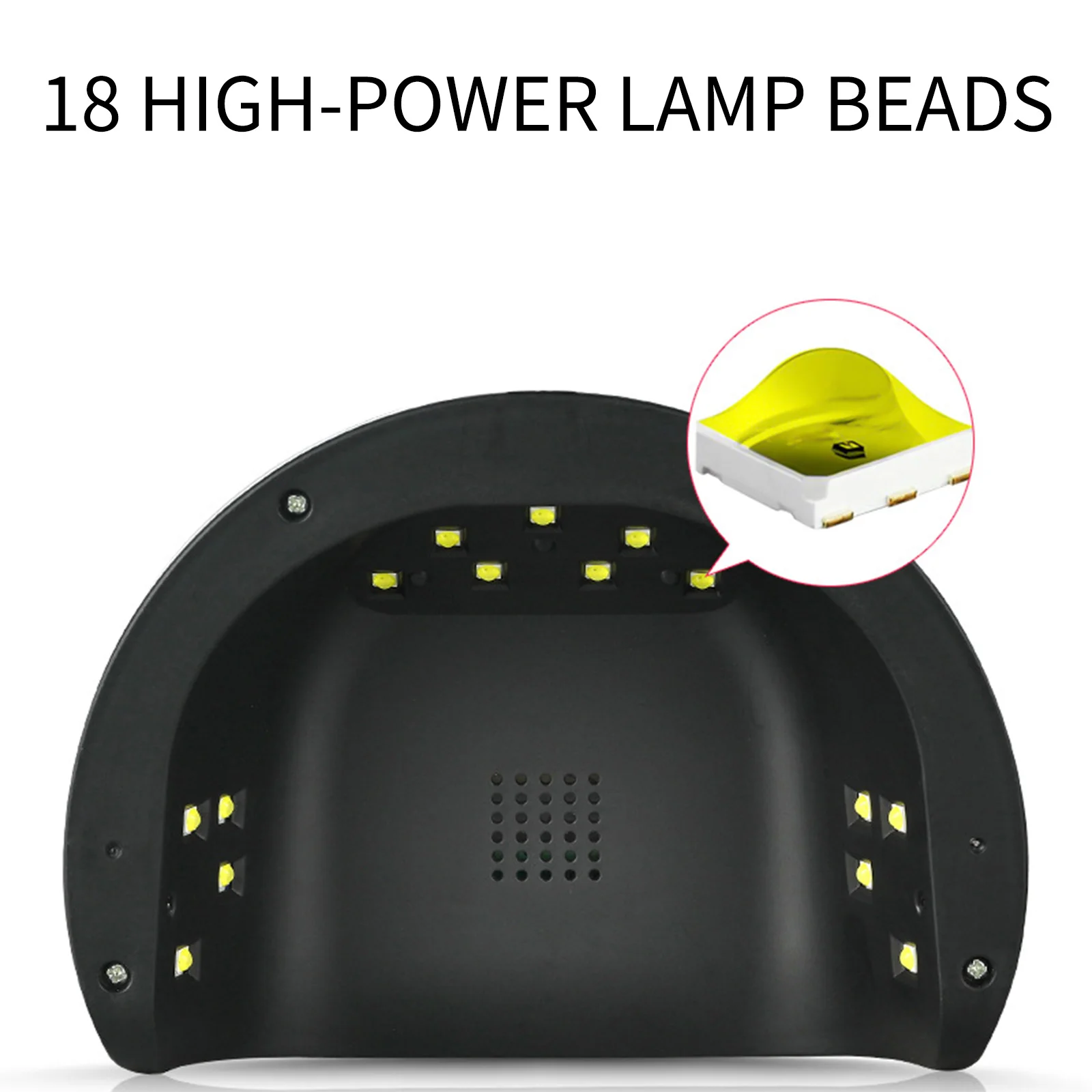 YIKOOLIN UV-lamp met 3-timers en LED-display, perfect voor het polijsten en drogen van nagellak - USB-interface voor gemakkelijk gebruik