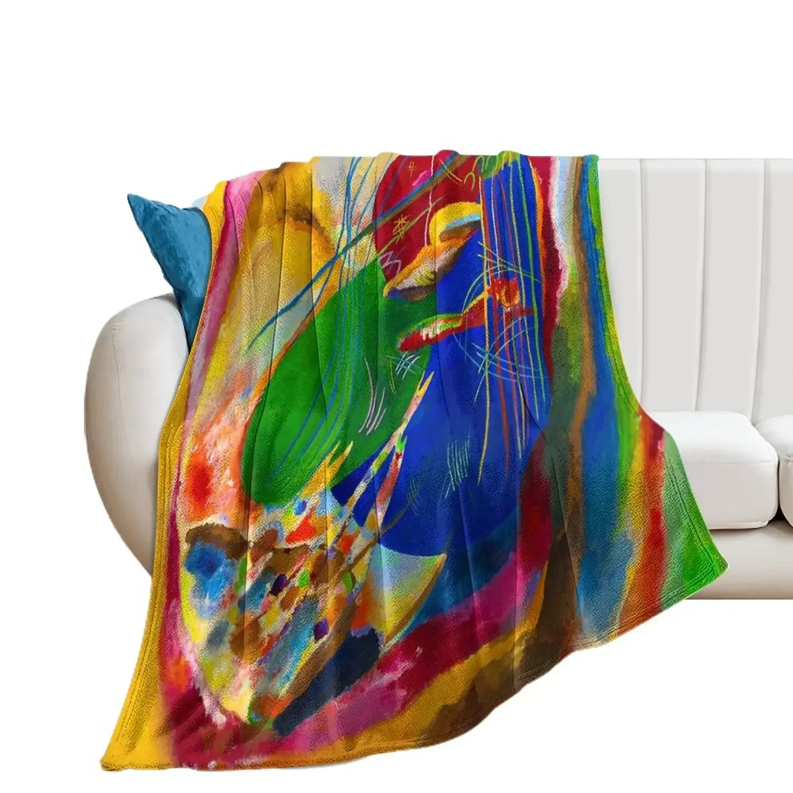 

wassily kandinsky art painting, abstract art Throw Blanket christmas gifts Sofas Blankets