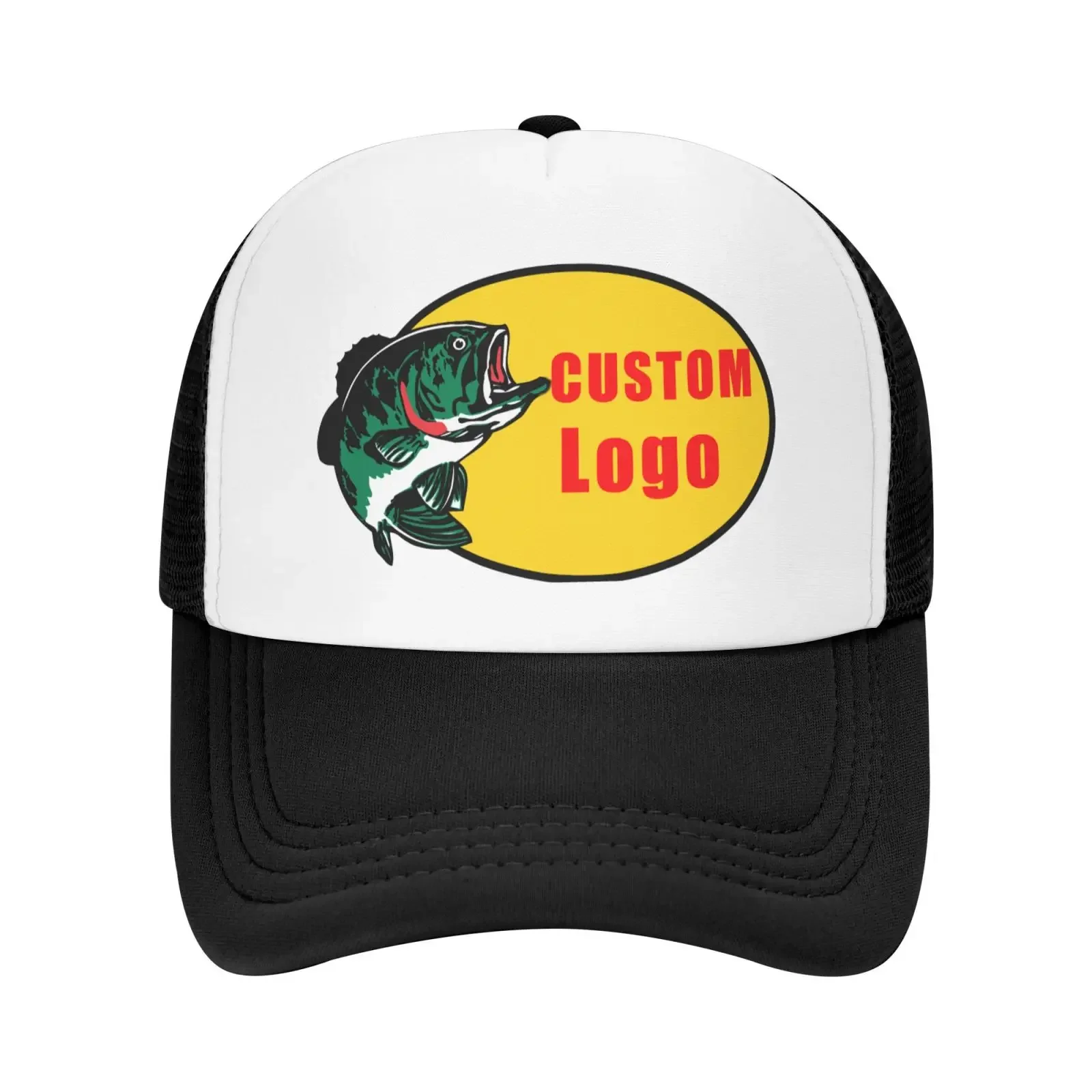 Custom Bass Fishing Men\'s Trucker Hat Mesh Cap Women Want Me Fish Fear Me Baseball Cap Fisherman Fish Gift for Hunting & Fishing