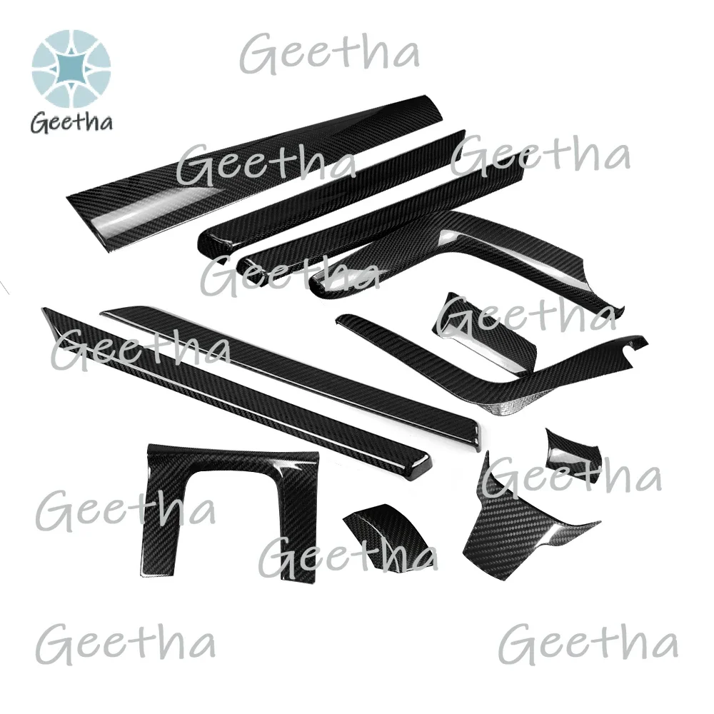 

For Real Carbon Center Console Dashboard Accessories Carbon Fiber Interior Cover Trim Kits For Honda Civic 10th Gen 2016-2020