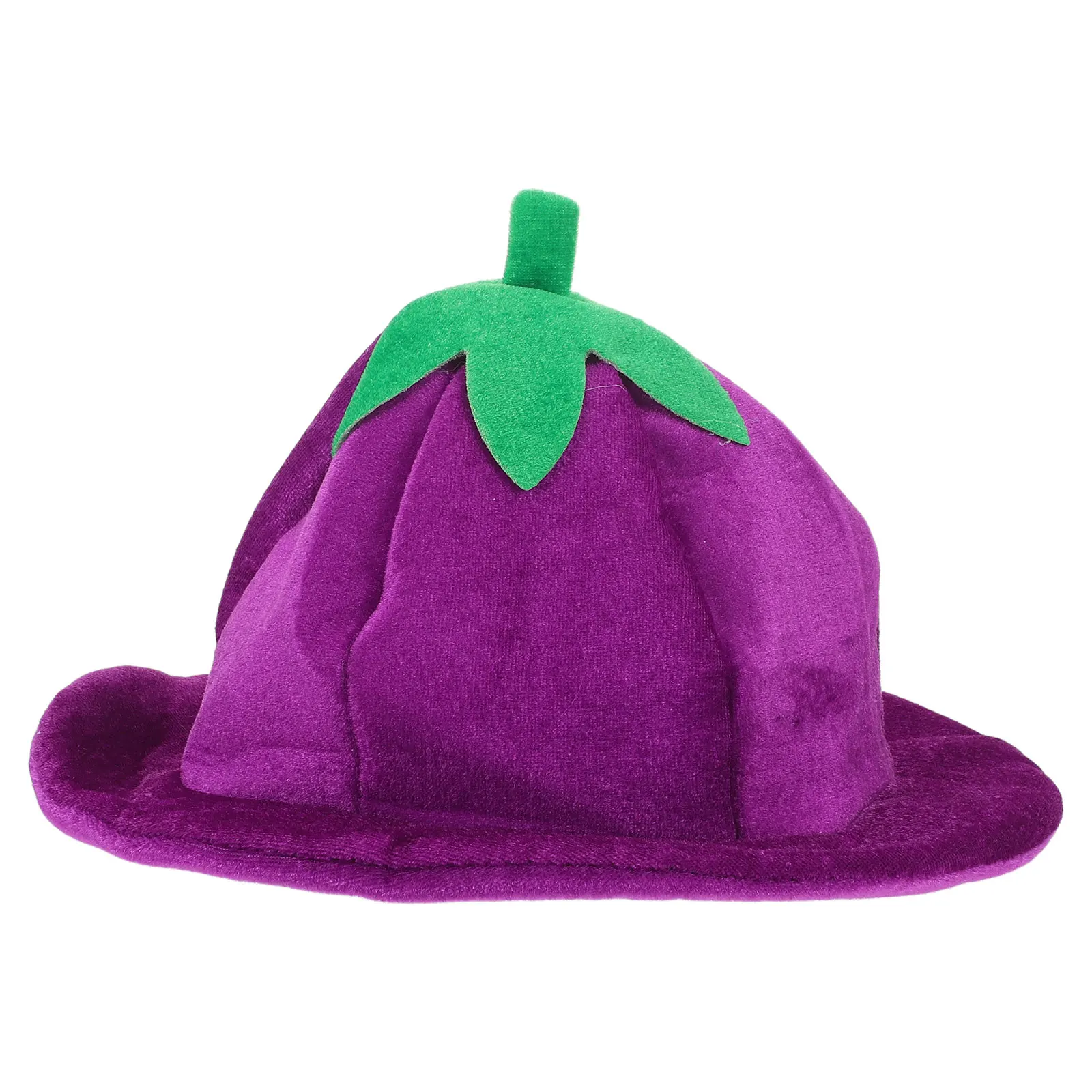

Creative Eggplant Hat For Parties: Lightweight Adjustable Funny Headwear Unique Vegetable-Themed Costume Accessory For Halloween