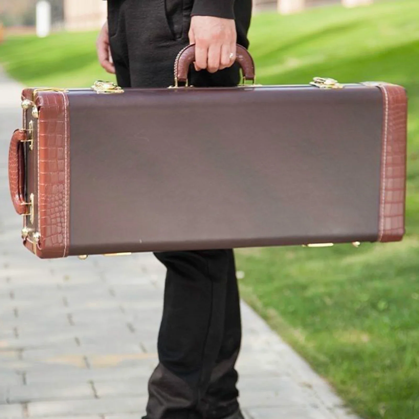 Alto Saxophone Case Portable,Shockproof Luggage Hard Briefcase,Padded Protective with Handle Sax Gig Bag Saxophone Bag Carrying