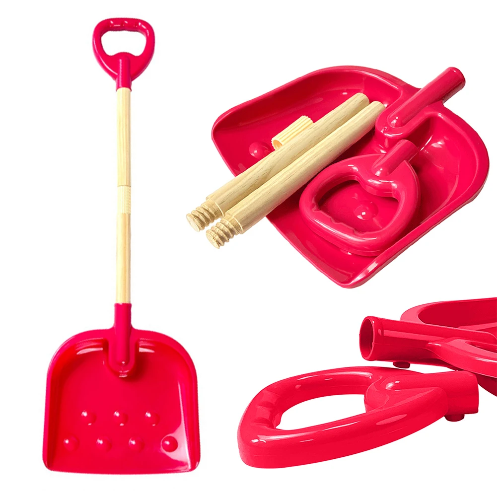 

22-30 Inch H Wooden Snow Shovel with Plastic Scoop for Boys Girls Toddler Snow Shovel for Garden Outdoor Home Yard Activities