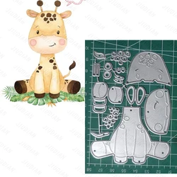 A Giraffe Sitting On The Ground Metal Cutting Die Metal Cutting Die for DIY Scrapbooking Crafts Handmade Christmas Gift Card