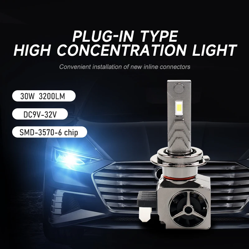 

F7 110W 6500K LED Headlight Bulb Fog Light H1 H4 H7 H11 9005 9006 9012 880 Car Headlamp Fog Lamps Auto LED Headlight 12V 24V