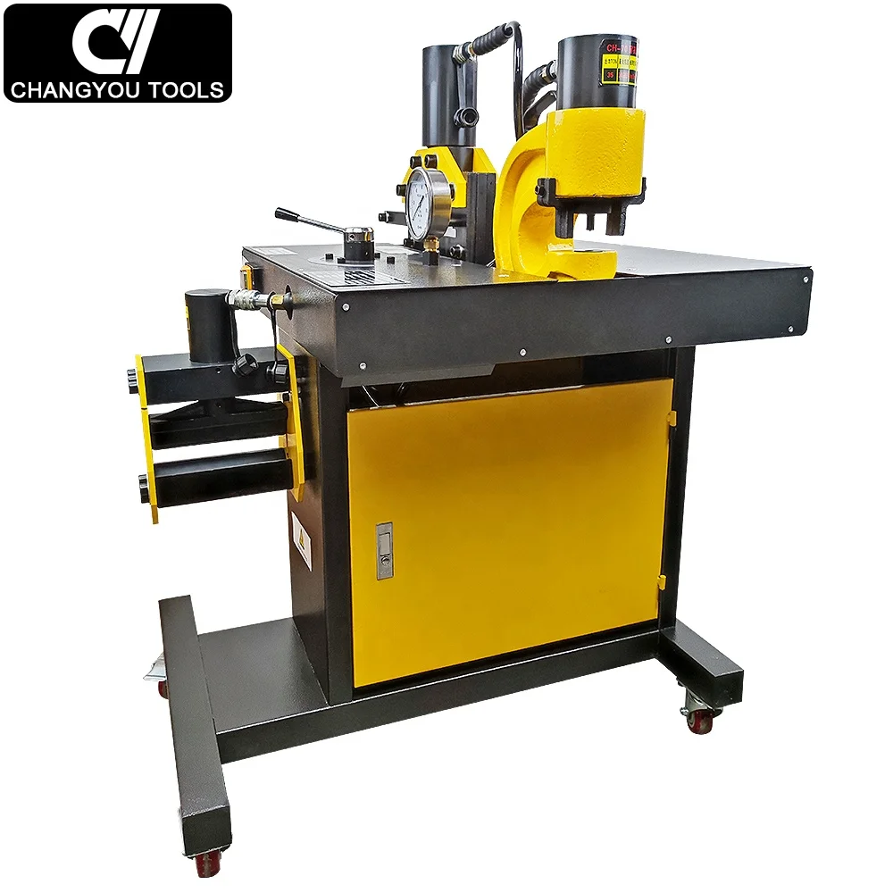 DHY‑200 3‑in‑1 Hydraulic Busbar Processing Machine for Cutting Bending Punching Copper Aluminum Busbar Fabrication