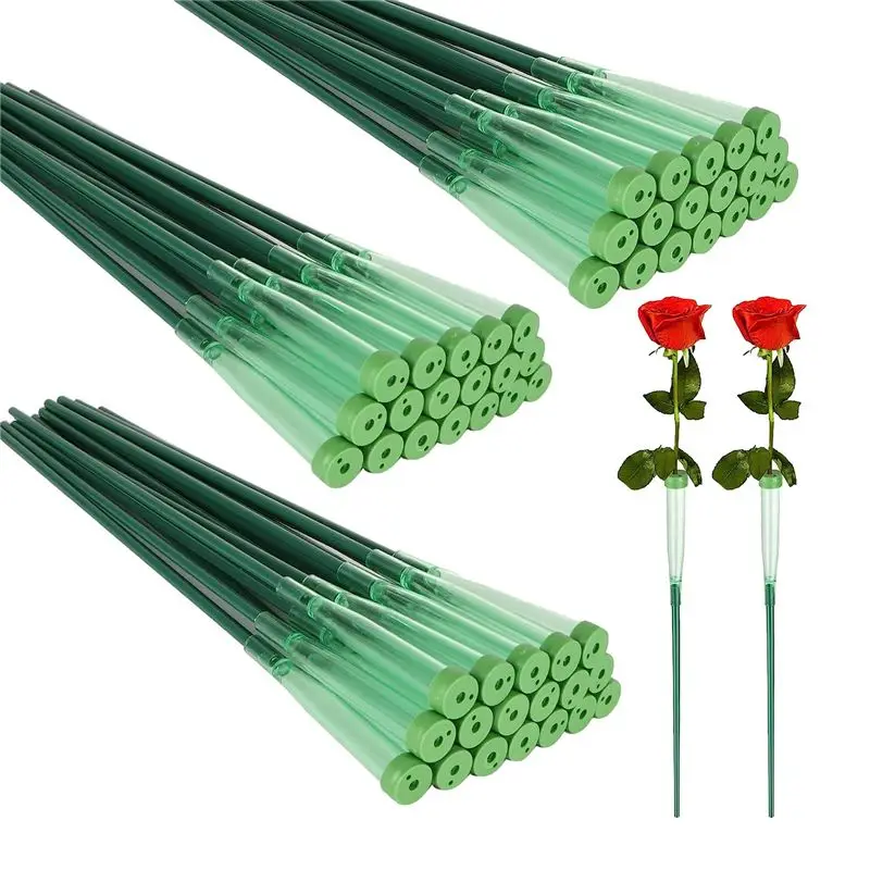 

Y42A-100Piece Floral Water Tubes Plastic Green Floral Tubes With Rubber Flower Water Tubes