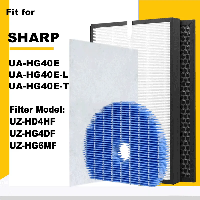 UZ-HD4HF UZ-HG4DF UZ-HG6MF HEPA Carbon Filter Replacement for Sharp Air Purifier UA-HG40E UA-HG40E-L UA-HG40E-T