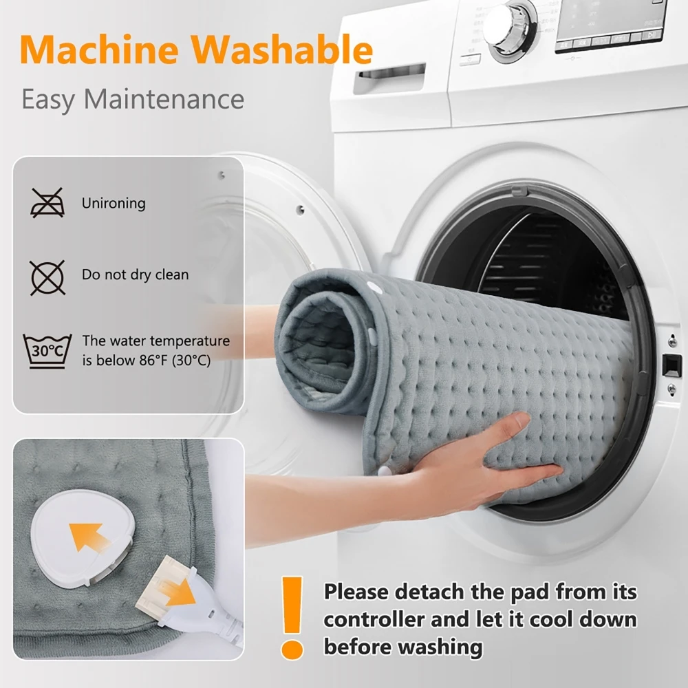 Electric Blanket 30℃~65℃ 9-level Adjustment 4-Speed Timing Automatic Power-off Washable Heating Pad Warming Blanket Mattress