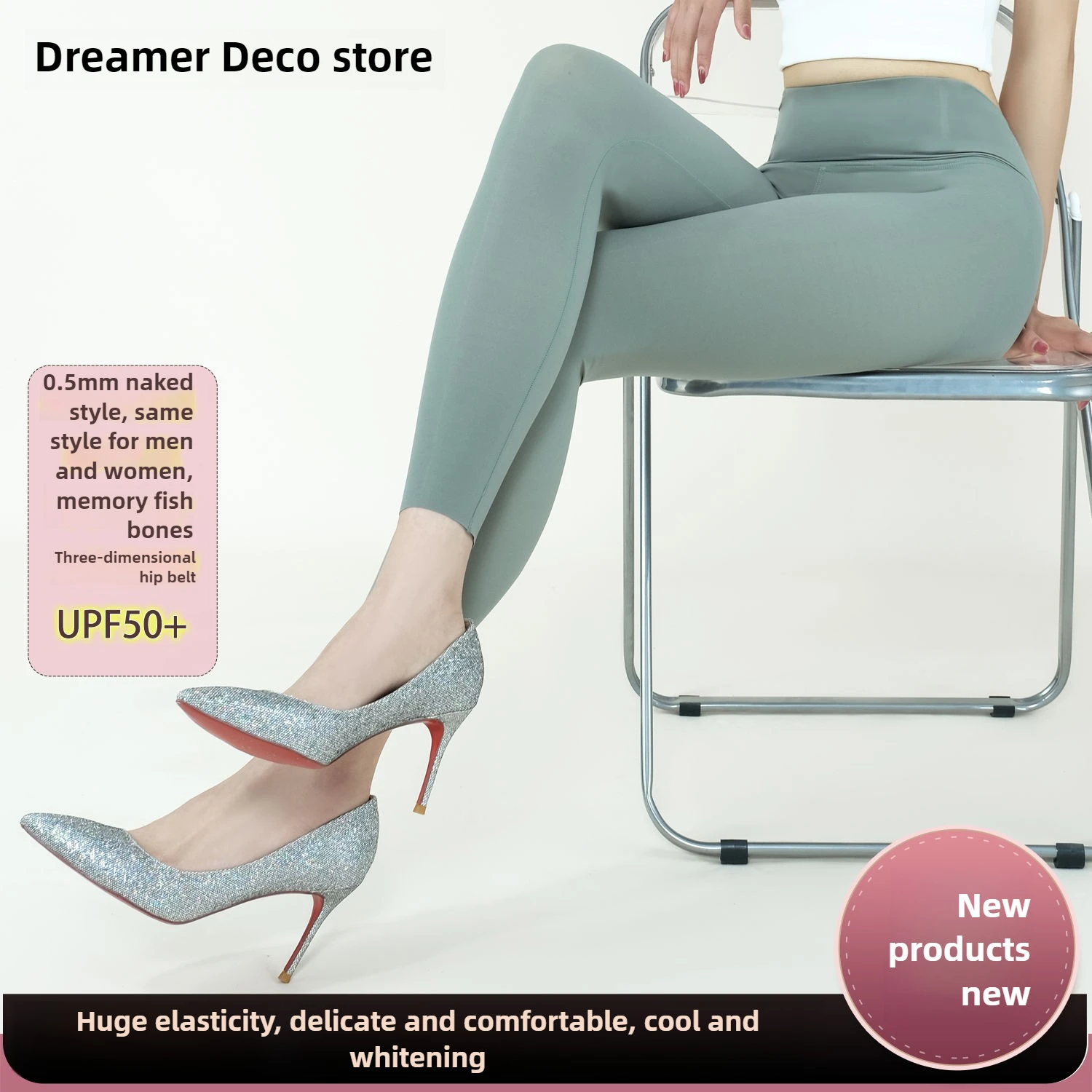 

Эластичные леггинсы из кожи акулы, ультратонкие брюки для йоги с высокой талией и контролем живота, подтягивающие ягодицы для женщин и мужчин, ледяные прохладные ощущения