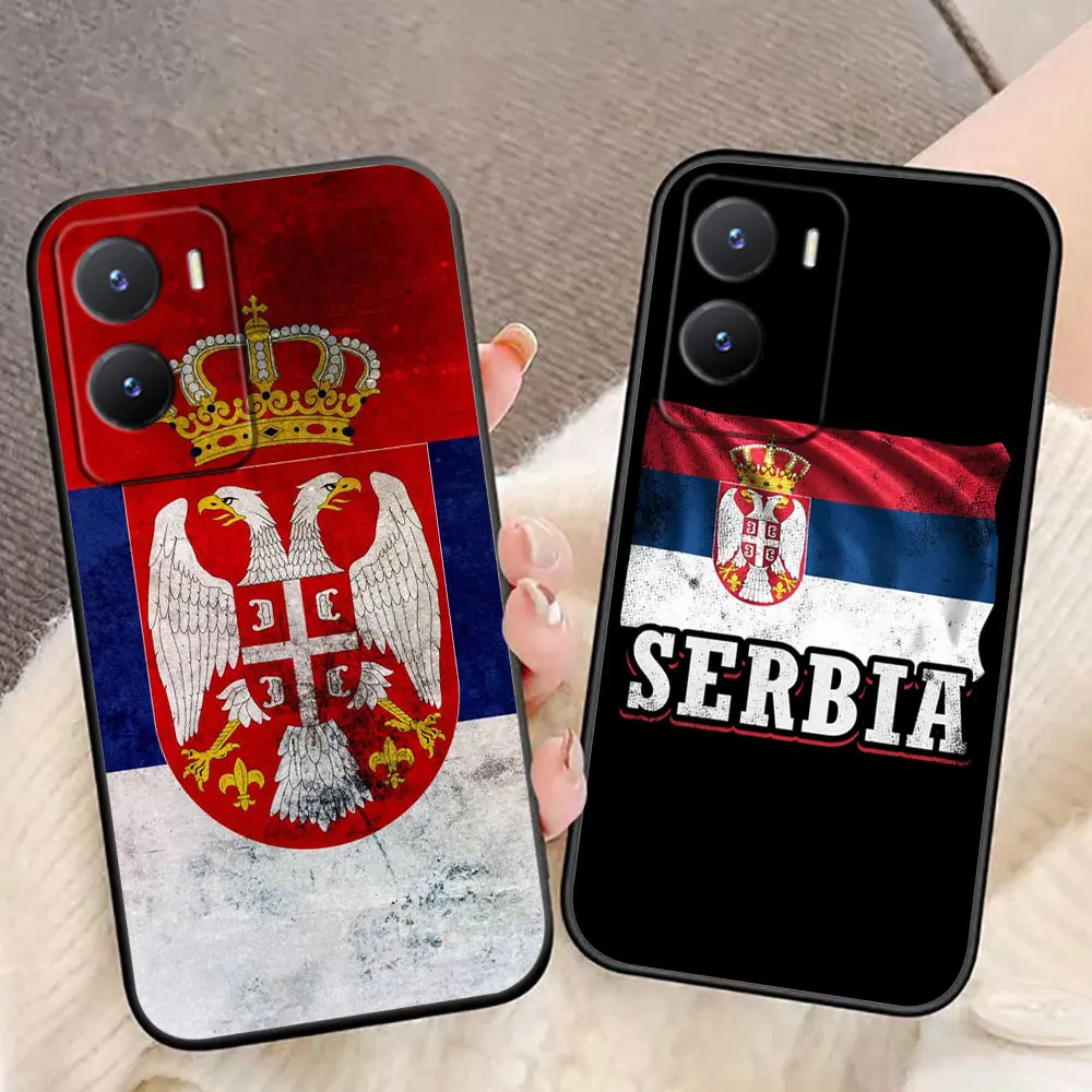 Flag Of Serbia Phone Case For VIVO Y93 Y78 Y72 Y51 Y50 Y36 Y33T Y31 Y22S Y21 Y20 Y19 Y17S Y16 Y15S Y11 Y02 Y02S Case Funda Shell