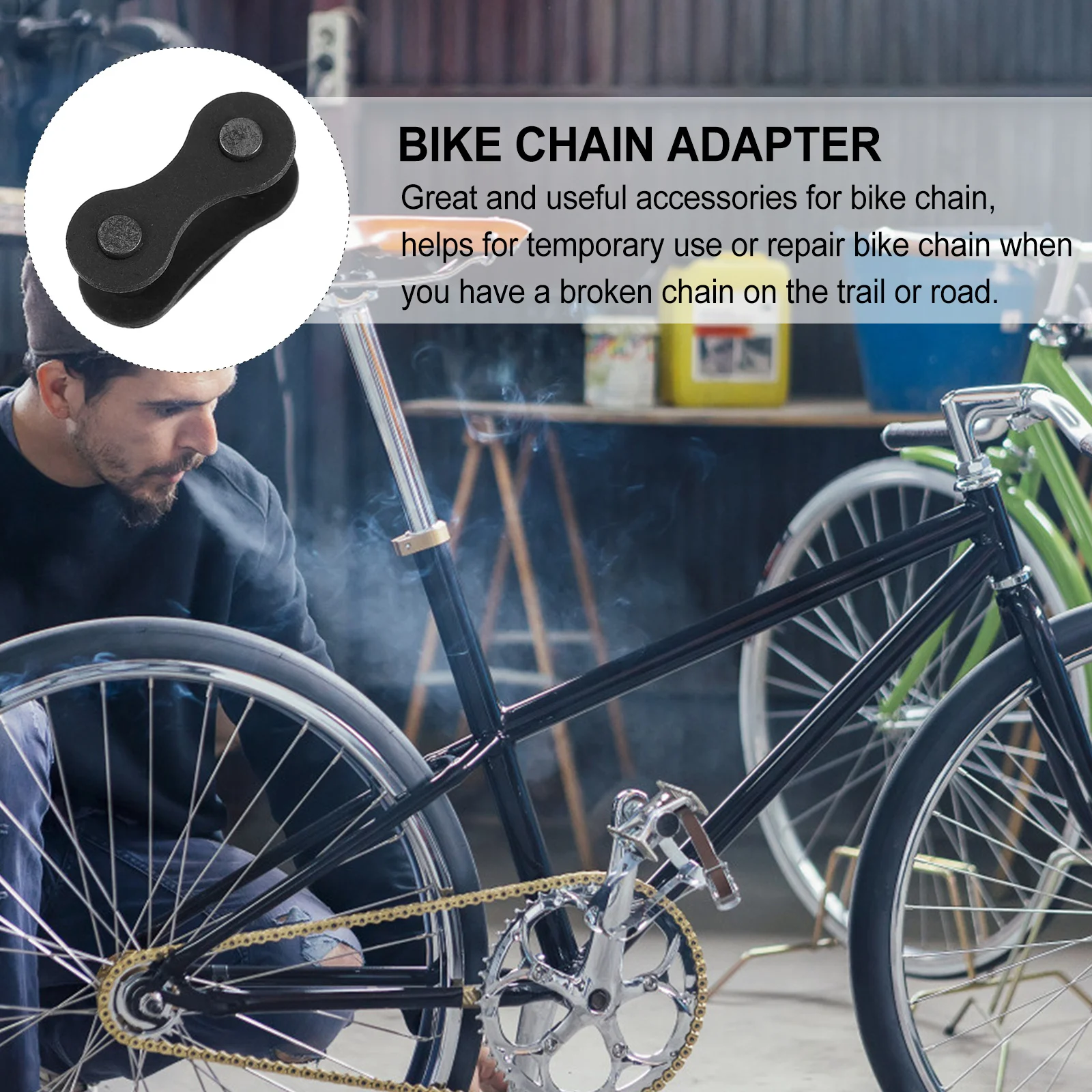 

100Pcs Bike Chain Joints Premium Iron Material Smooth Edges for Mountain Bike Chain Repair Replacement Buckle Connector Link