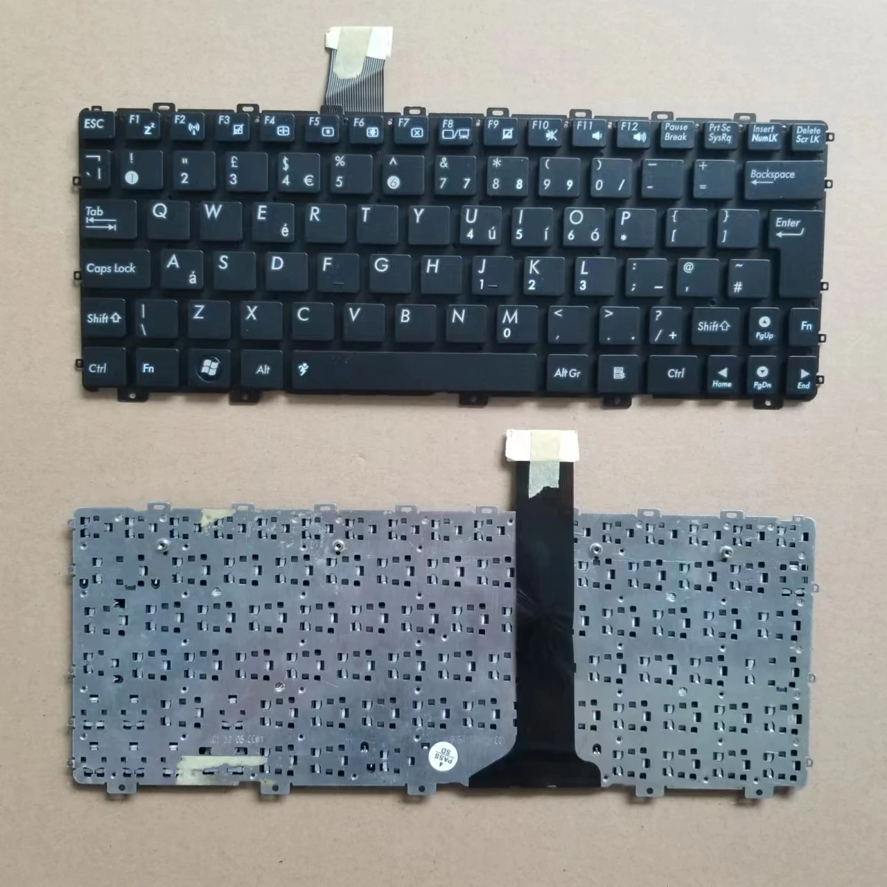 Clavier Big Enter UK pour Bali EeePC, EPC, 1015e, 1015p, 1015pe, 1015ped, 1015peg, 1015pem, noir, sans cadre, nouveau