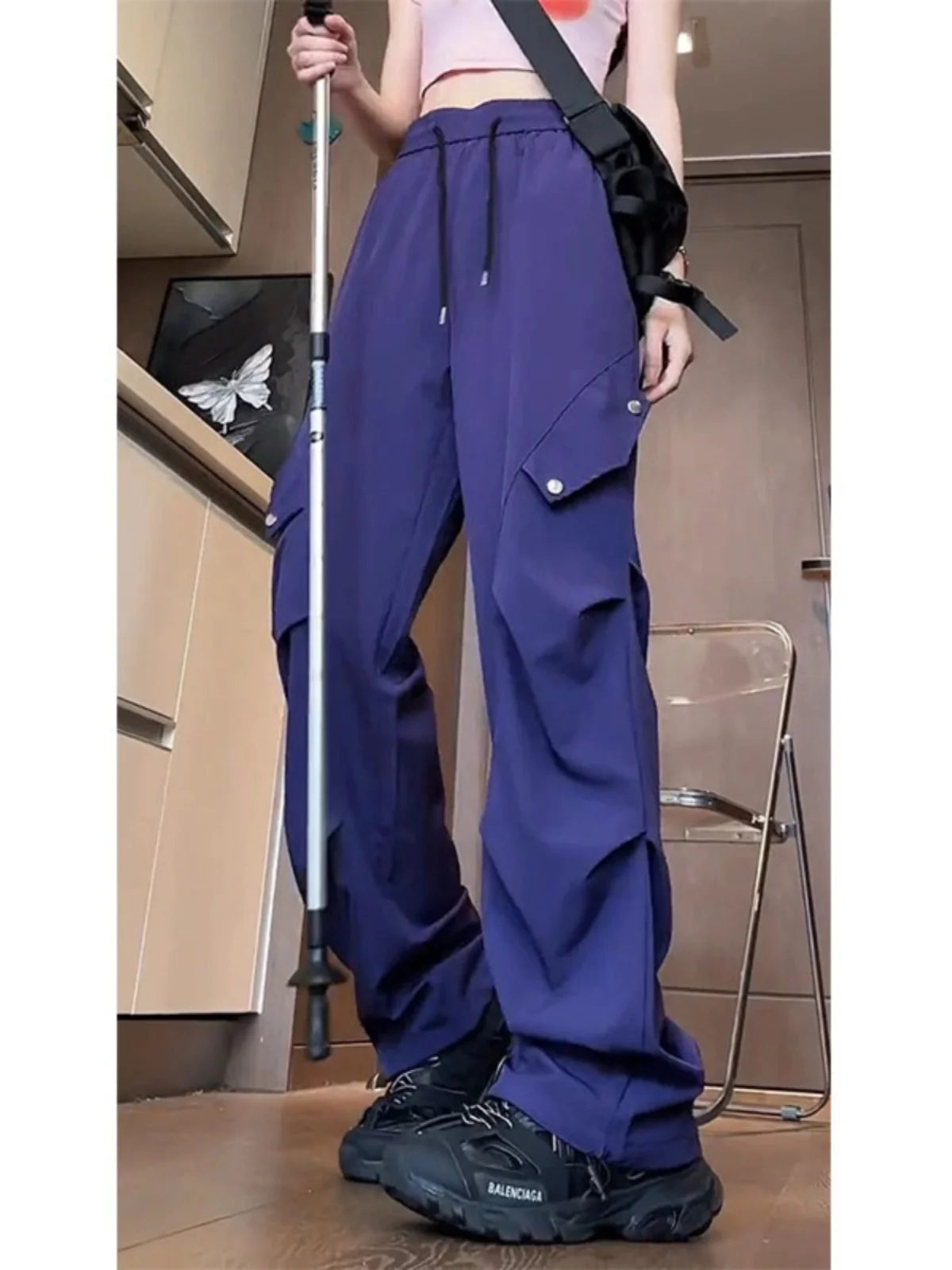 

Быстросохнущие водонепроницаемые походные брюки для мужчин, летние, цвета дофаминового фиолета, рабочая одежда, для активного отдыха, для прогулок, для альпинизма, свободного кроя