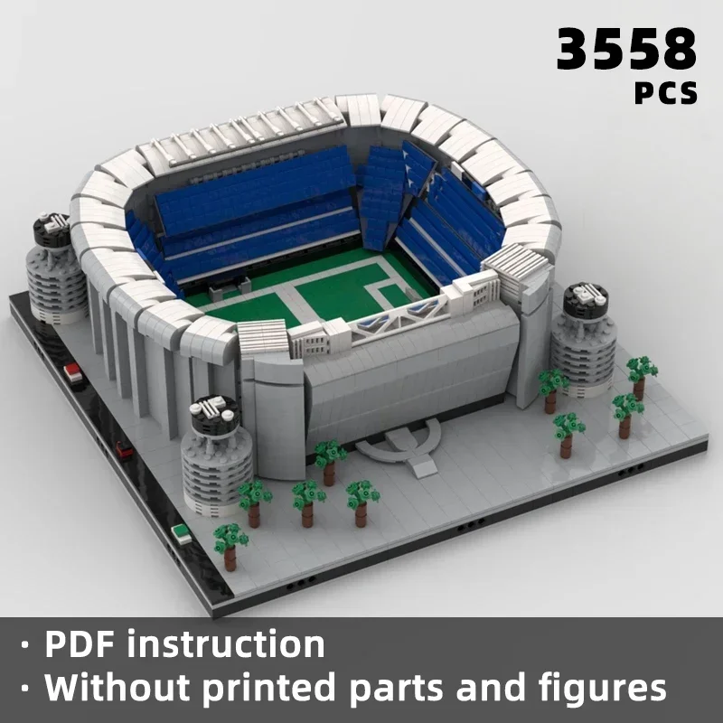 

famous spain football stadium diorama bricks soccer star hips blocks moc fans gift kid scene toy replica idea display