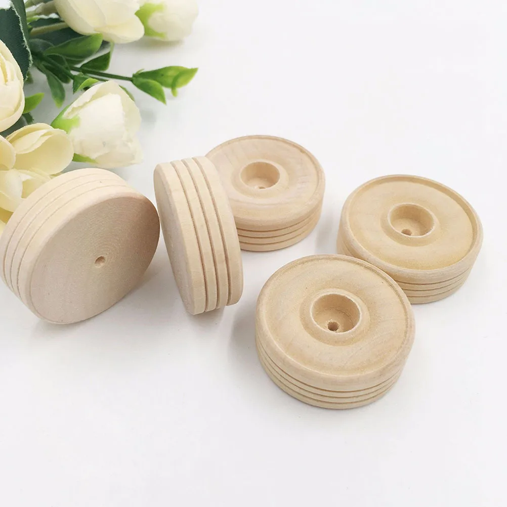 

25Pcs Real Wood Small Wheels Premium DIY Supplies Handmade Crafts for Creative Projects Home Outdoor Use Wood Wheels