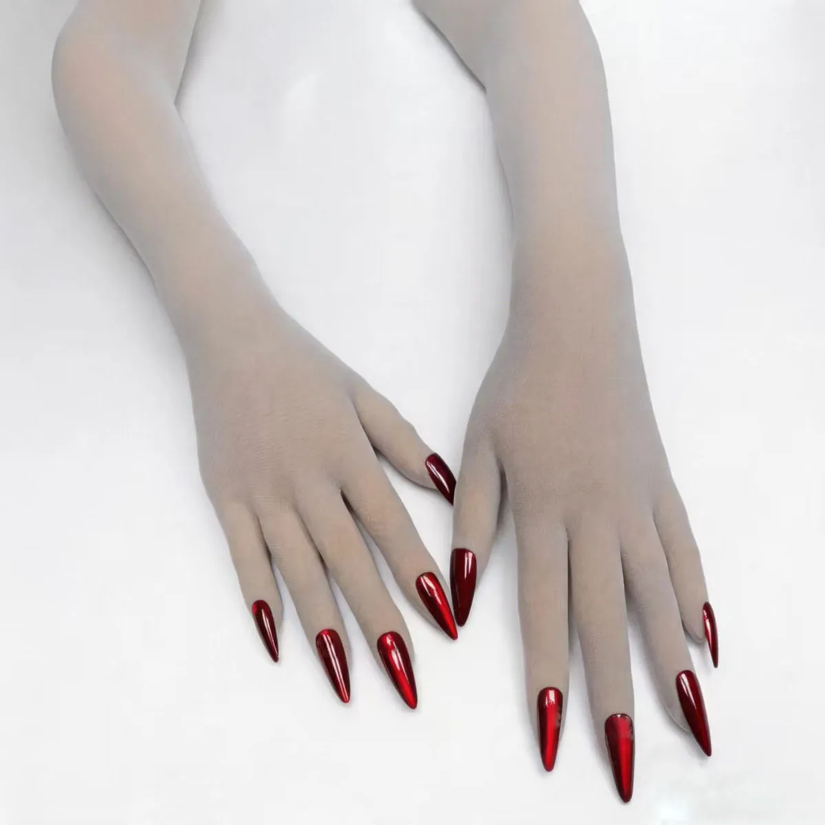 Ultradünne nahtlose Strumpfhandschuhe – 3D-Katzenaugen-Nagelabdeckungen – modische Fünf-Finger-Strumpfhandschuhe – dekorative Handschuhe – Detail 20