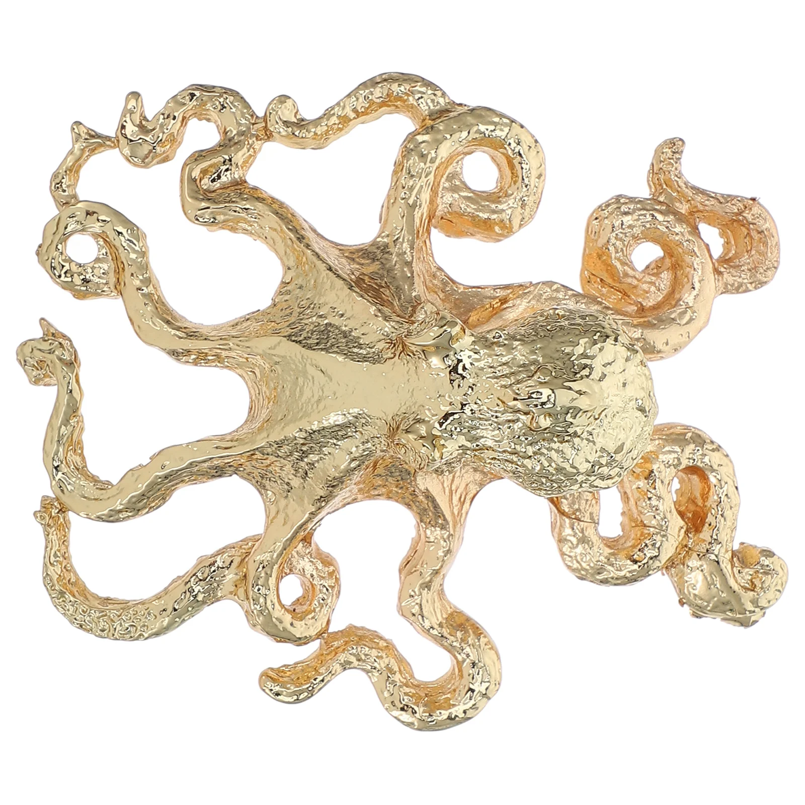 

Octopus Shaped Drawer Handles Marine Animals Cabinet Knobs Gold Metal Furniture Pulls Beach Themed Closet Bookcases Hardware
