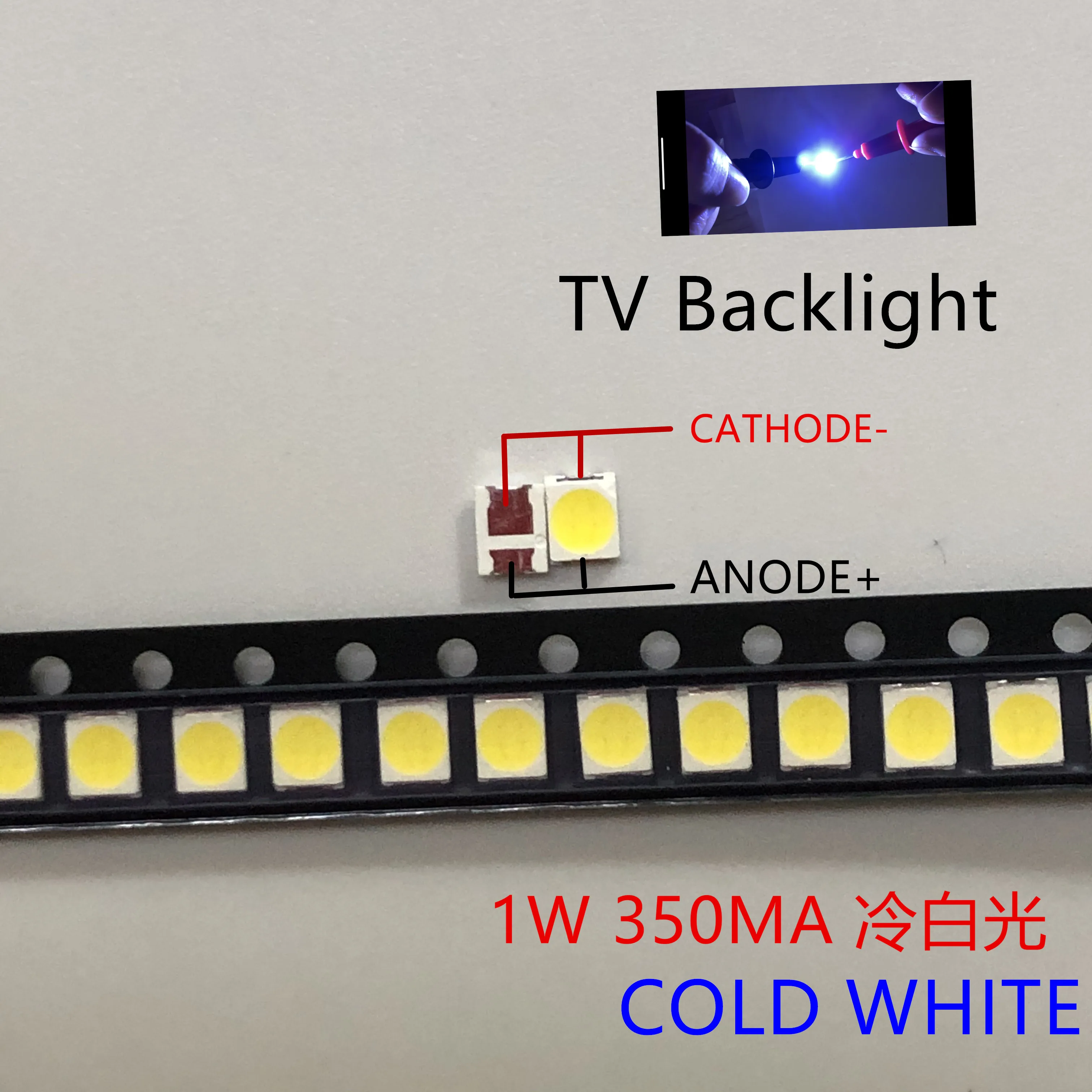 50pcs Universal LED Backlight 1.5W 3V 1210 3528 2835 131LM CUW JHSP Cool White LCD Backlight TV Application