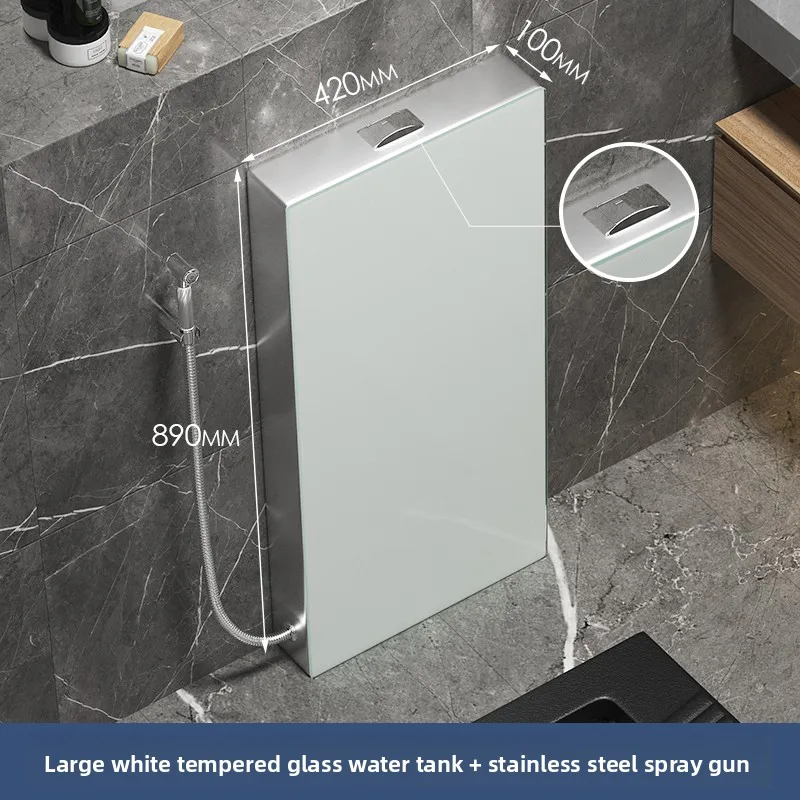 With cover, cover, squatting toilet, squatting pit flushing tank, floor-to-ceiling complete set of deodorant.