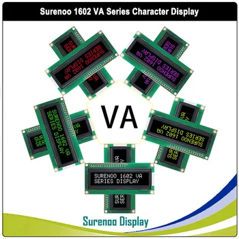 Surenoo 162 16X2 1602 5V 병렬 IIC I2C VA 화이트 레드 그린 문자, 블랙 LCD 모듈 디스플레이 스크린 패널 LCM 