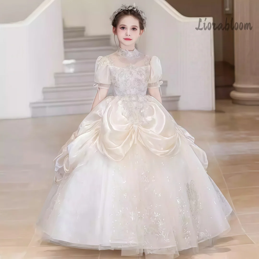 Abiti da sposa per bambine, Abiti da sera eleganti per bambine, Abiti da damigella d'onore, Abiti eleganti raffinati, Abiti da festa per bambine