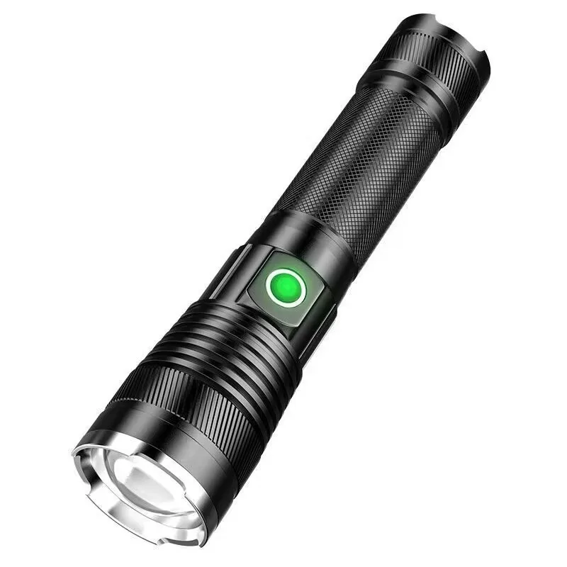 

High-Power White Laser Tactical Flashlight - Ultra-Bright Aluminum Alloy, Zoomable, Type-C Rechargeable with Large Capacity