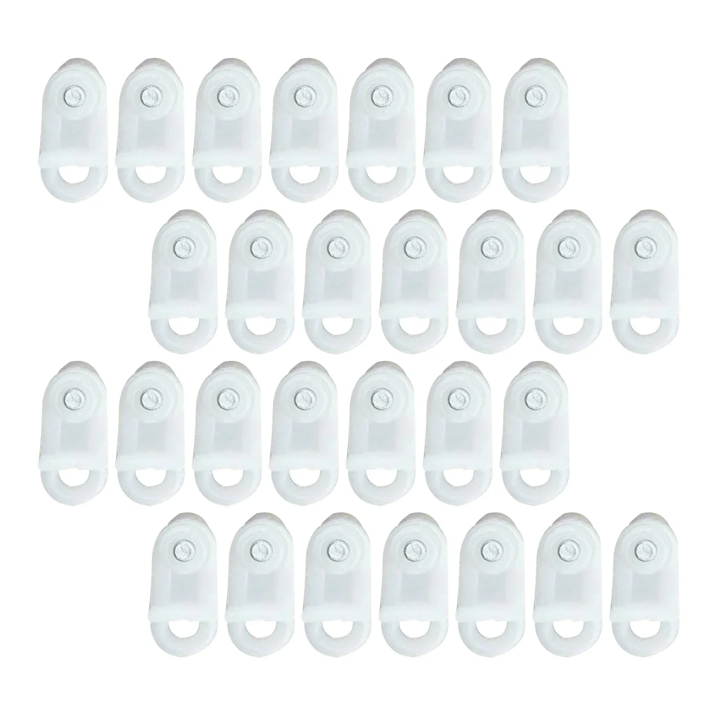 100 PCS Curtain Track Glider Shower Curtains Hanging Wheel Plastic System Bathroom Holder Rails and Fittings