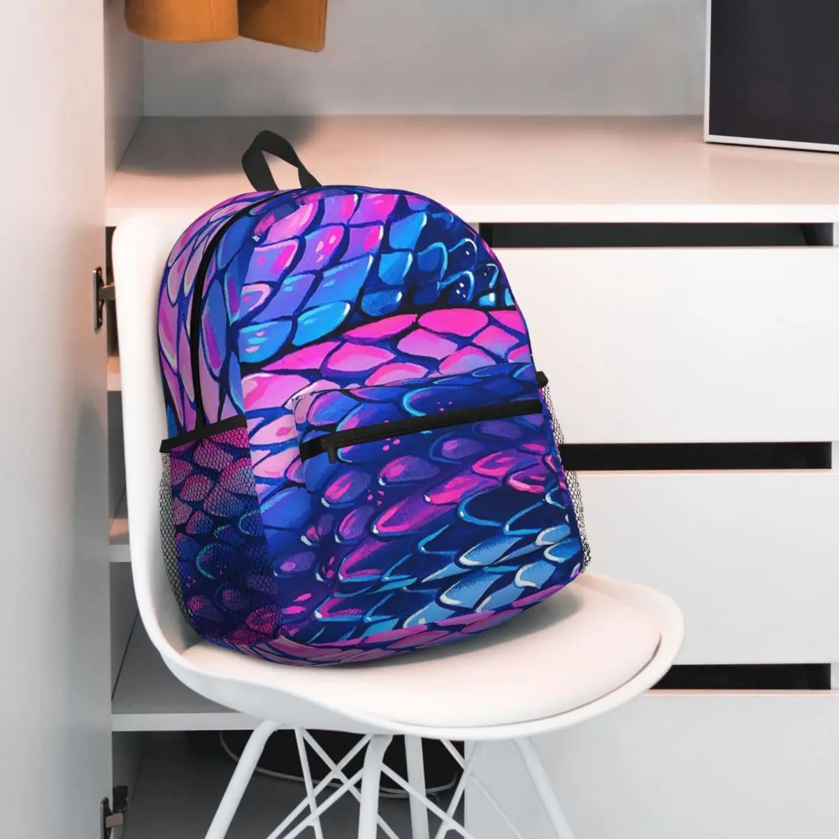 Snake Textures Backpack Daypack Large Capacity Boys Girls BookBag School Bag Shoulder Bags for Men Women