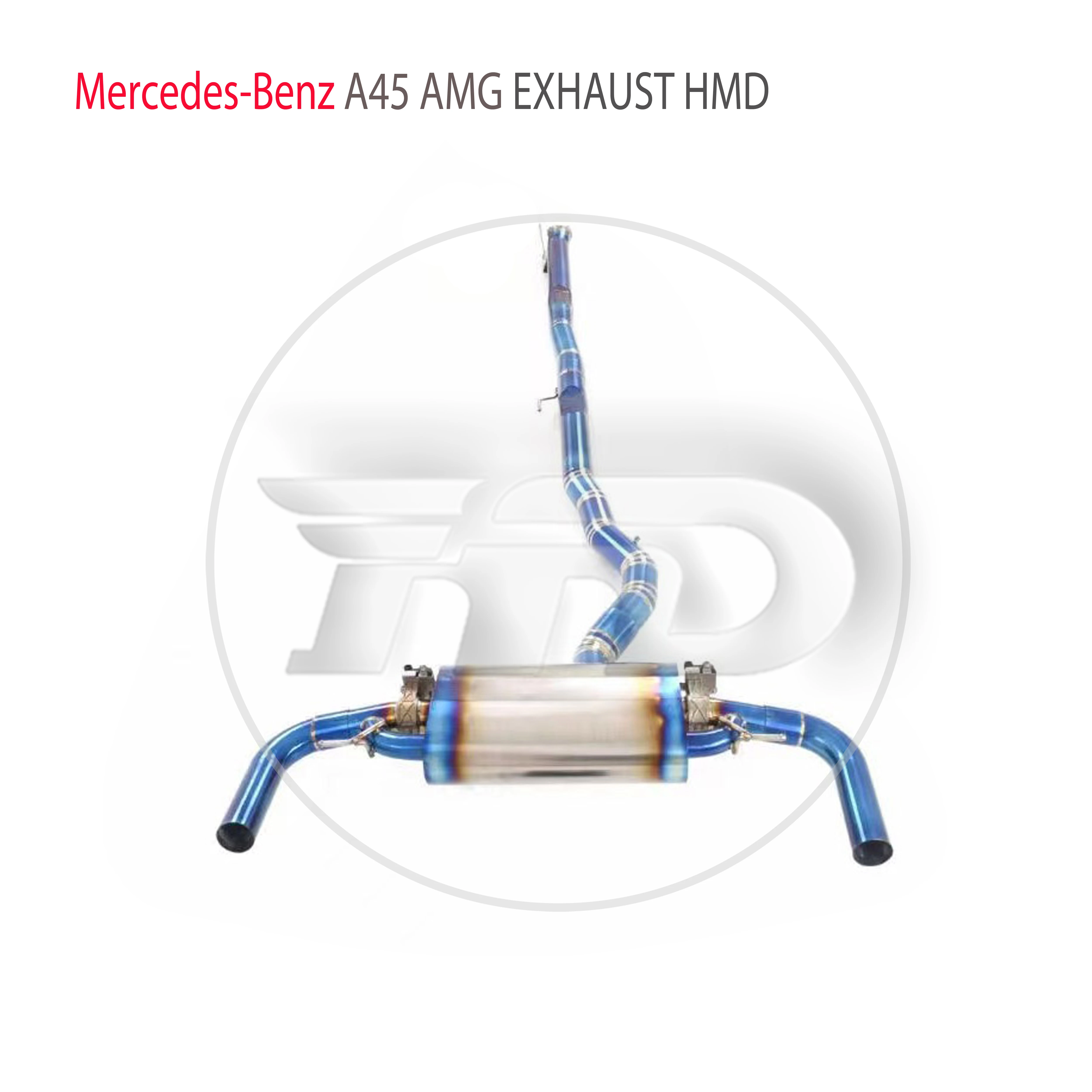 

HMD Car Accessories Titanium Alloy Catback Exhaust Pipe For Mercedes Benz A45 AMG Custom Valve Stainless Steel Muffler