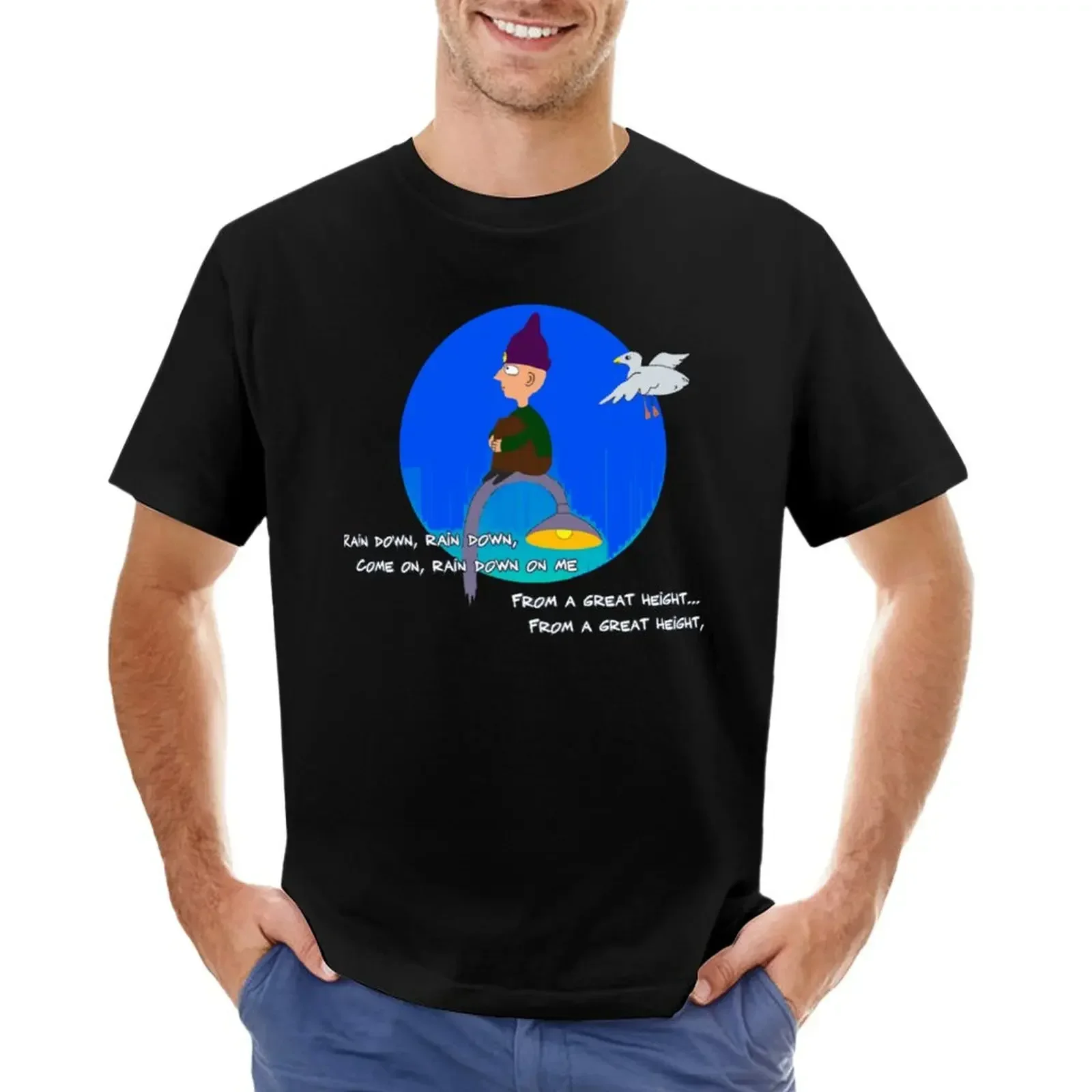 Paranoid android lyric T-shirt summer clothes graphics mens cotton t shirts