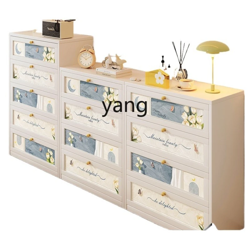 

LH Cream Wind Multi-layer Drawer Storage Cabinet Steel Storage Cabinet Iron Sheet