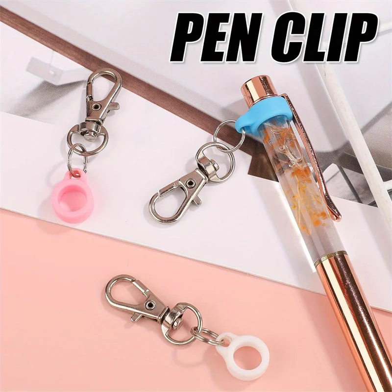 6pcs Pen Clip Pen Stand Badge Scroll Clip Pen Converter Lobster Buckle Pen Clip