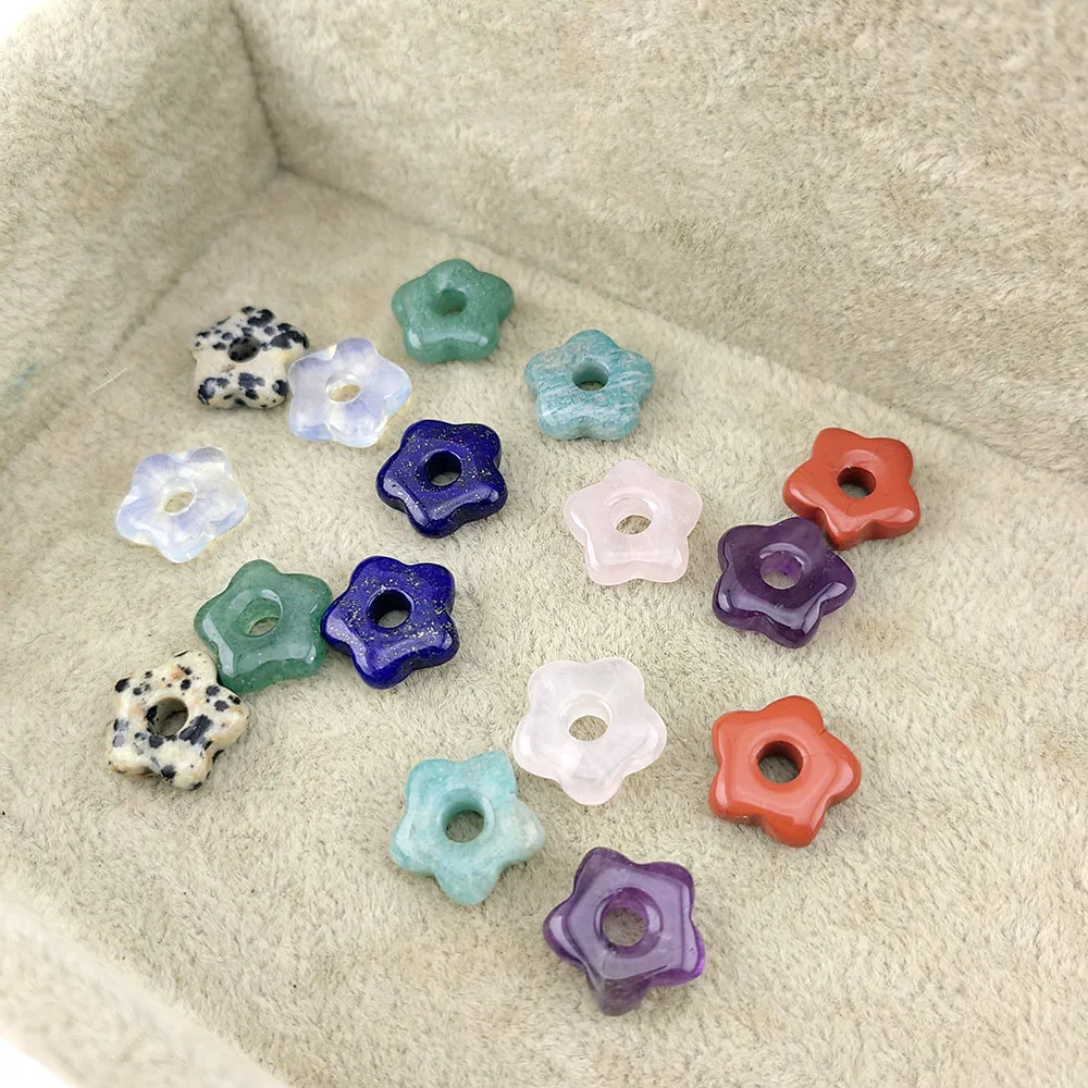 

HUIDANG Flower Stone Pendant Accessories Wholesale Pink Opal Green Stone