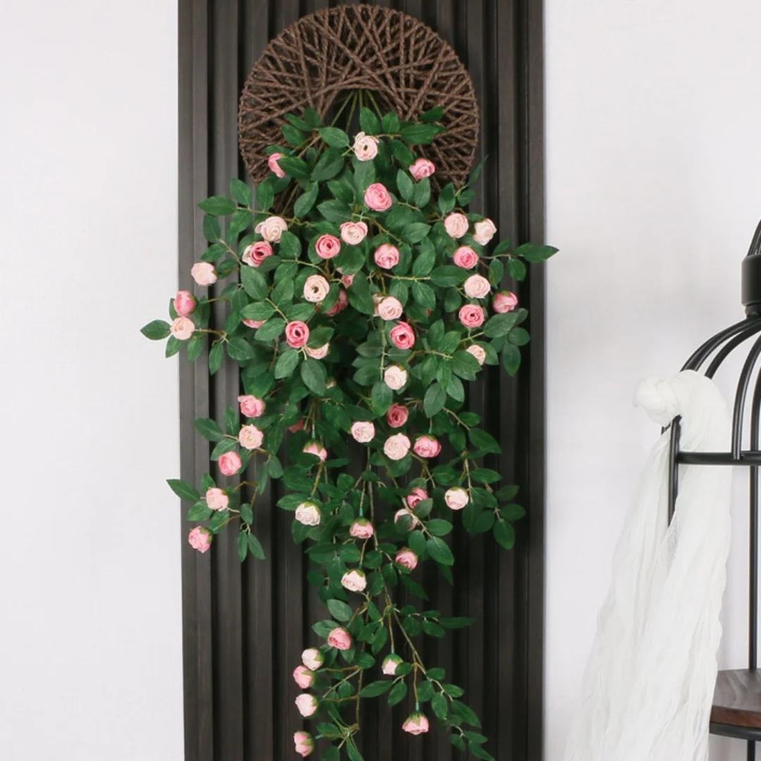 

90 см искусственная роза виноградная лоза настенные цветы украшение дома искусственные растения виноградная лоза дверная гирлянда свадебная композиция Рождественский декор